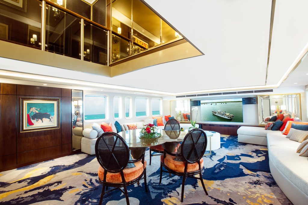 Salila -living room- Yacht Charter Indonesia