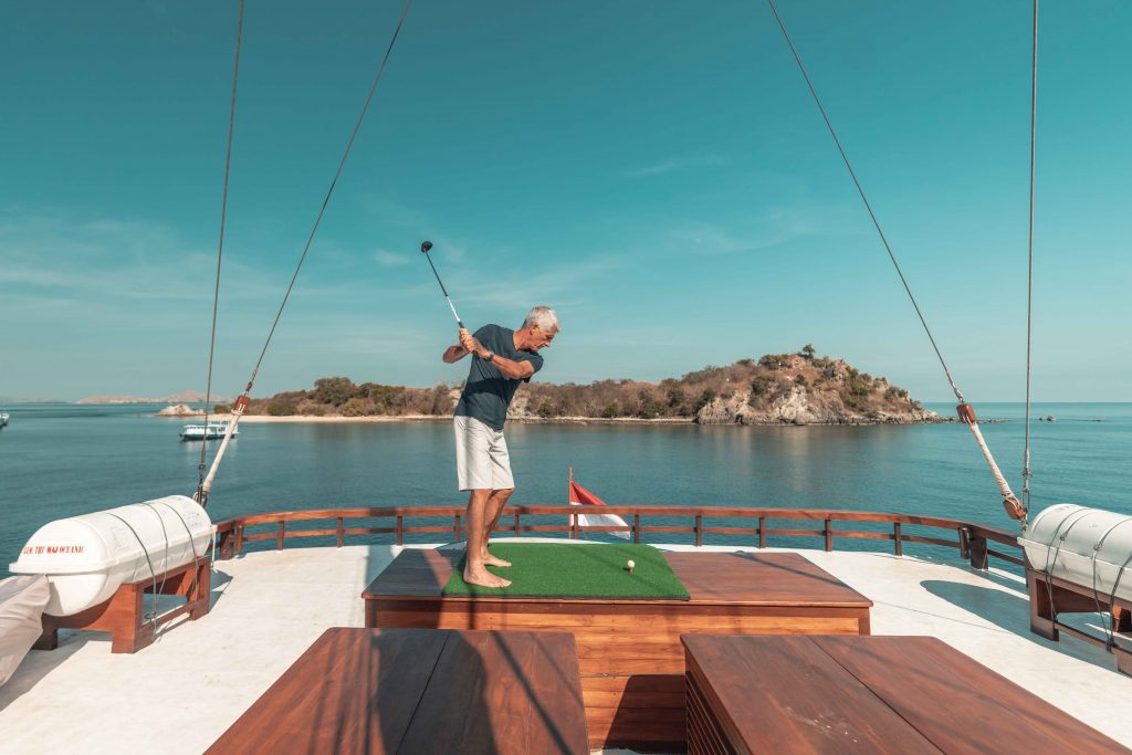 The Maj Oceanic - golf deck - Yacht Charter Indonesia